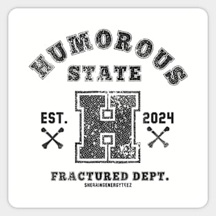 Humorous State Black Sticker